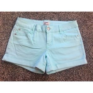 Mint green shorts